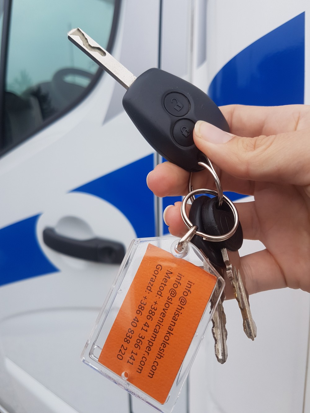 Just show the motorhome key at the reception.